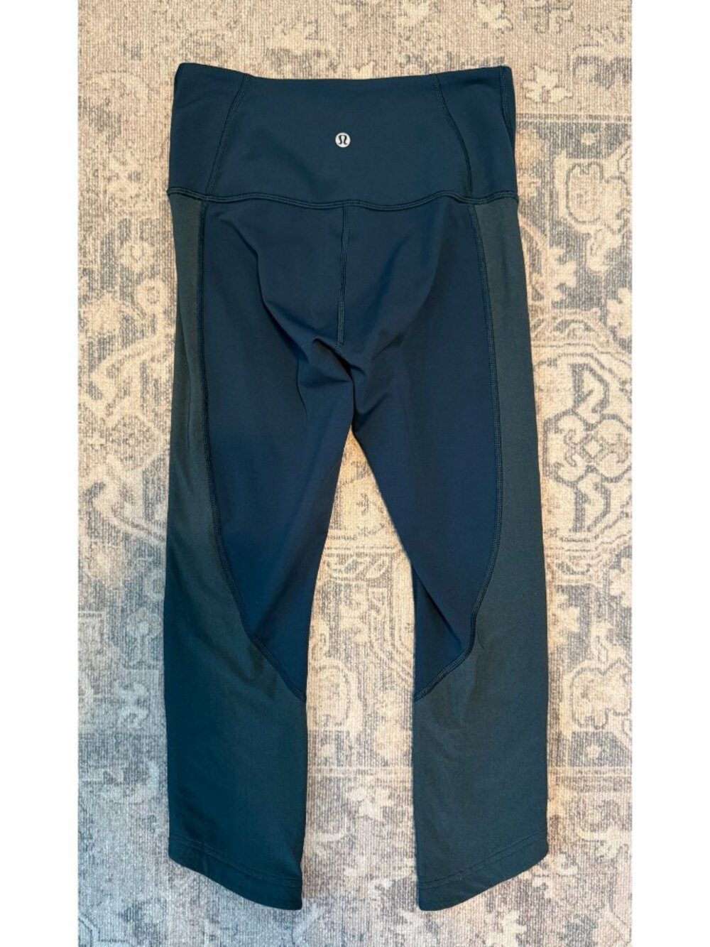 Lululemon Ready Set Go Crop Pant 21" Submarine Blue Size 4 Leggings High Rise - Picture 2 of 7